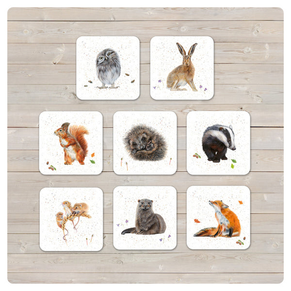 'Woodland Collection' Coaster - 'Harebell' Hare - Harebell Designs